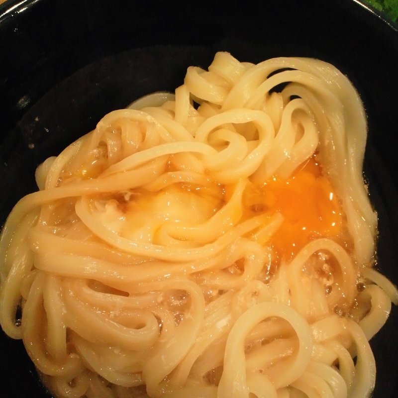 釜たまうどん（ネギをトッピング）(慎)
