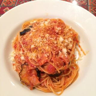 Spaghetti Arabiata with Bacon & Eggplant(ｔａｎｔａ)