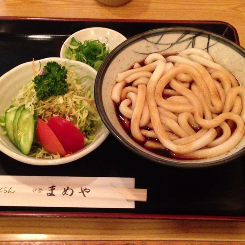 伊勢うどんとサラダ(まめや )