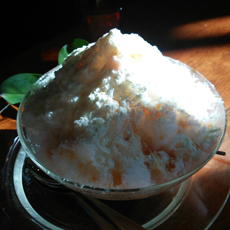 カスタムかき氷(洋梨×カラメル×カスタード)(いちょうの木 )