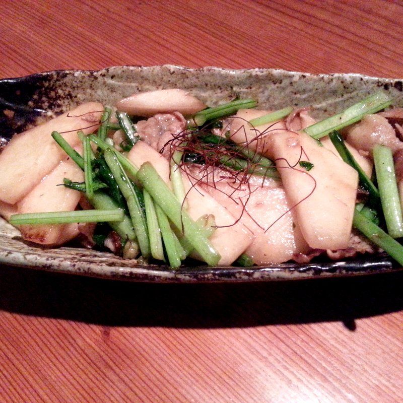 カブと豚バラのオイスター炒め(すず家 自由が丘店)