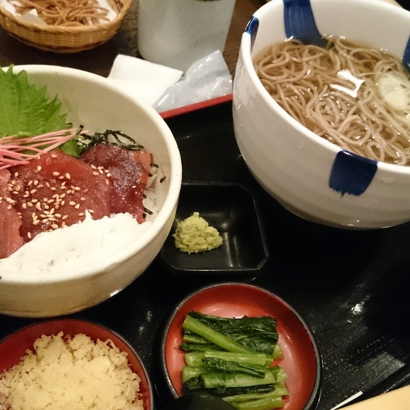 漬けまぐろの山かけ定食(信州そば処 そじ坊 山王パークタワービル店)