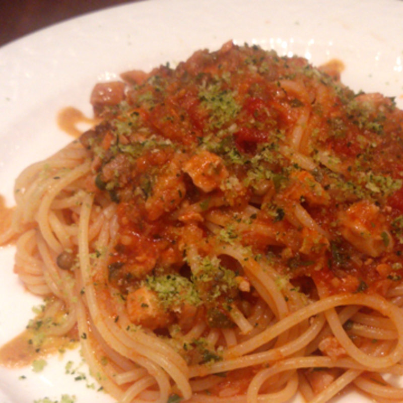 カジキマグロとレンズ豆のラグー　生姜風味のパスタ(クチーナ シゲ)