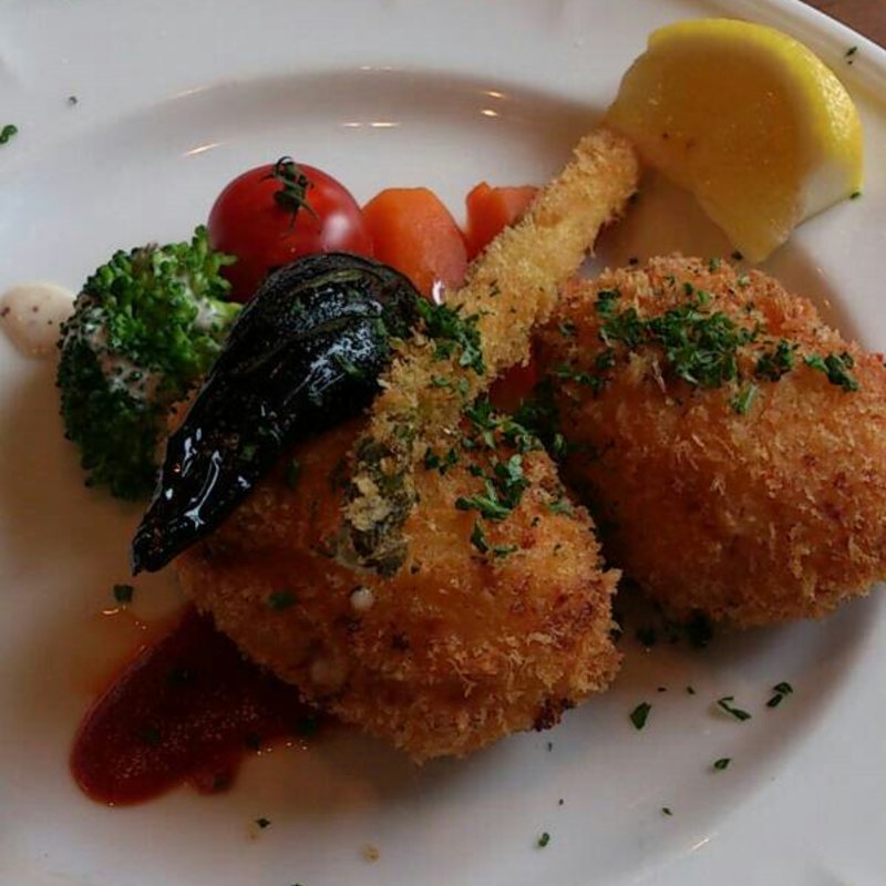 エビ、ホタテの貝柱入りクリームコロッケ(キッチン ミスターとフライパン)