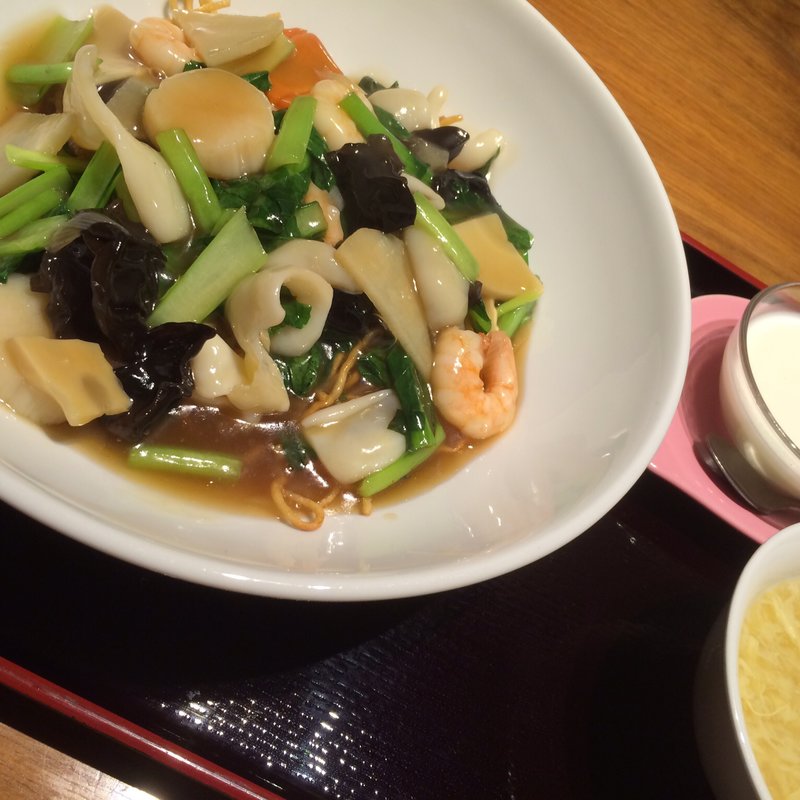 海鮮あんかけ焼きそばセット(海皇 大阪堂島店 （ハイファン）)