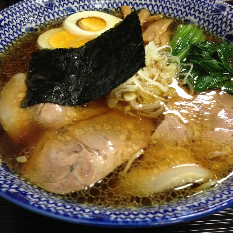 あごだし支那そば大盛り(支那そば処 三善 （さんぜん）)