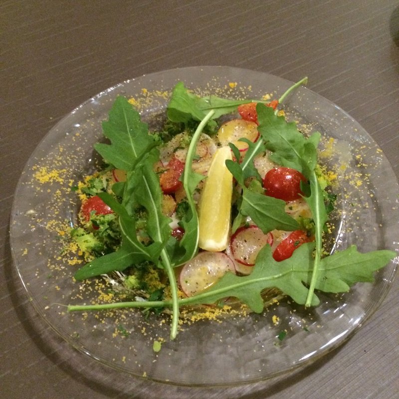 ホタテとカラスミのカルパッチョ(CERTO!)