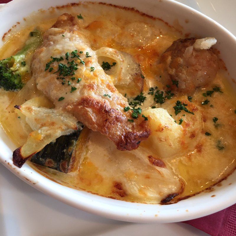 舌平目と帆立貝と冬野菜のチーズ焼き(TOOTH TOOTHParadise Kitchen （トゥーストゥース　パラダイスキッチン）)