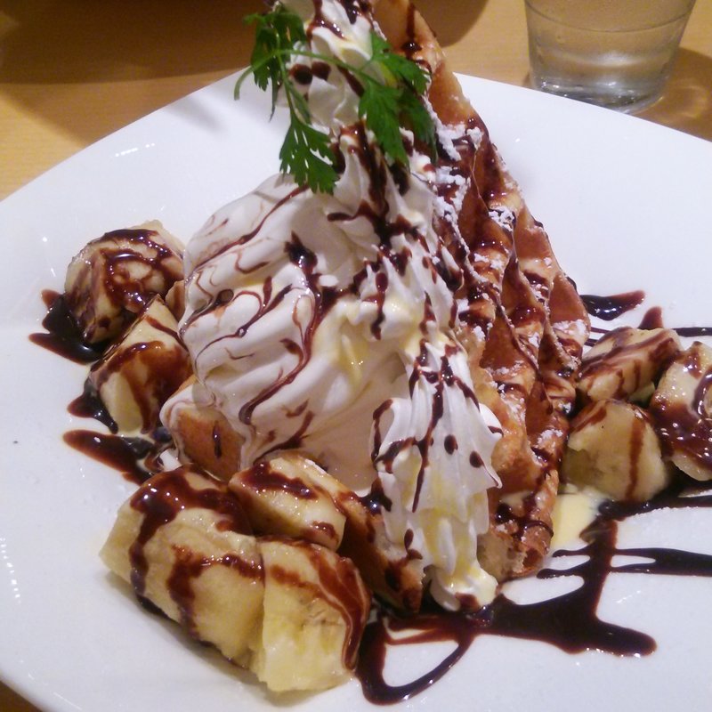 チョコバナナワッフル(マルゼンカフェ 日本橋店)