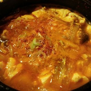 3種類キノコのスン豆腐チゲ（週がわりランチメニュー）(東大門タッカンマリ 神田店)
