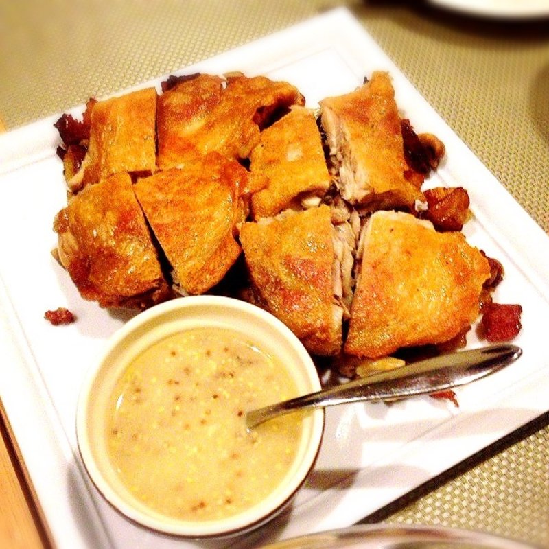 鶏肉のコンフィ マスタードソース(Bistro Horitetsu)