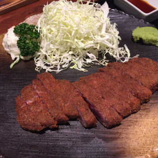 牛ロースかつ麦めしセット【とろろ付き】(牛かつ もと村 東京駅八重洲口店 )