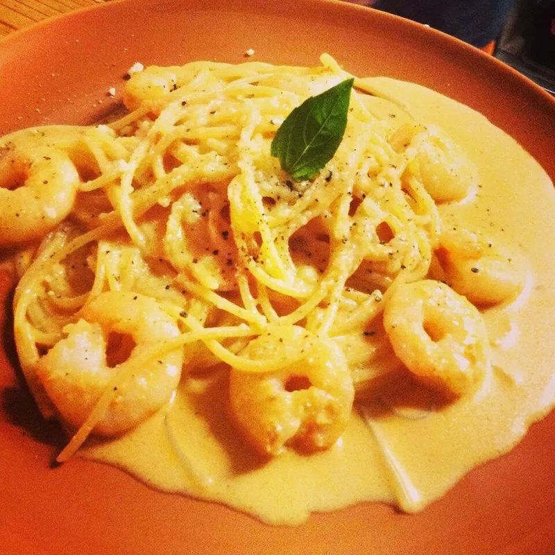 クリームパスタ(昼ごはん夜カフェ)