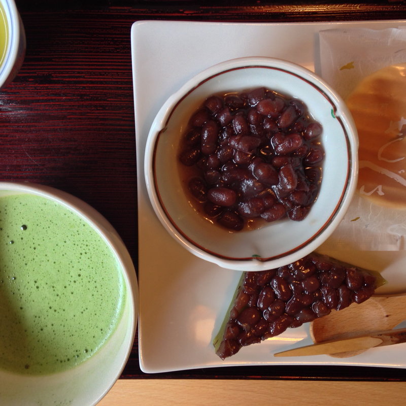 お抹茶とぜんざい＆和菓子のセット(茶房こげつ 嵐山店 )