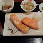 鮭ハラス定食(鉄板焼き 璃珠)