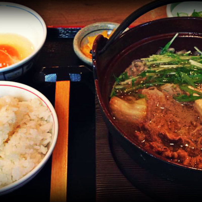 牛すき鍋定食(街かど屋 潮見が丘)
