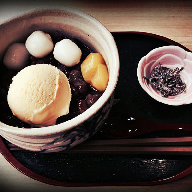 冷やし栗ぜんざい(喫茶 八琴庵 （キッサ ヤゴトアン）)