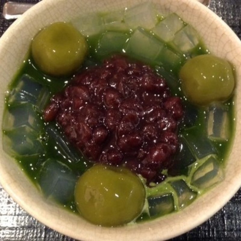 抹茶白玉あんみつ