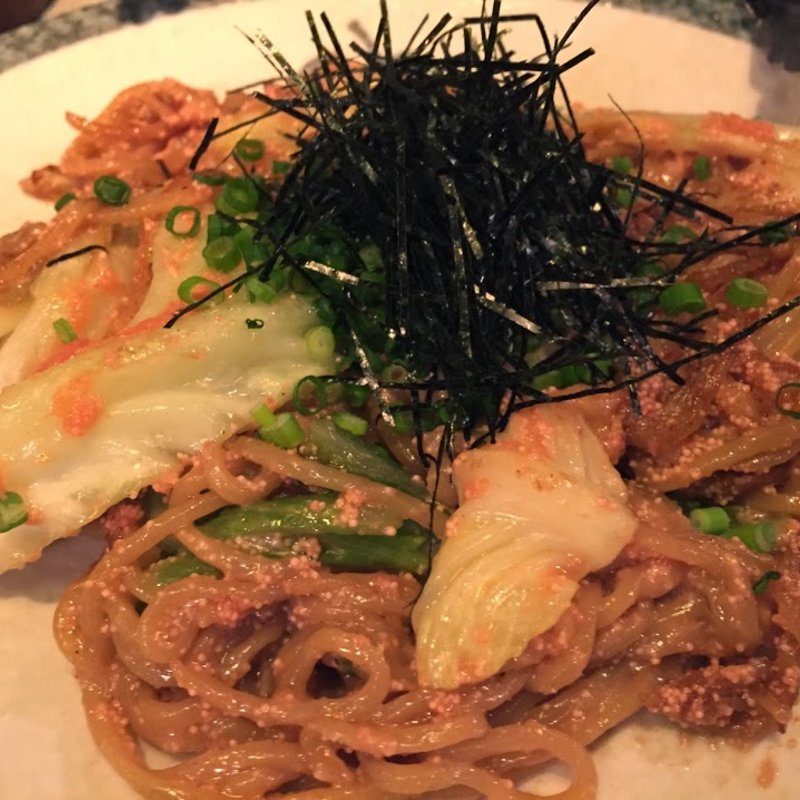 博多明太子やきそば(薩摩国鶏 （サツマクニドリ）)