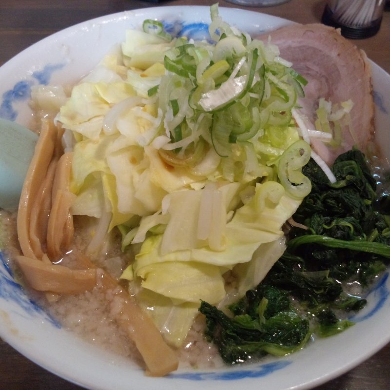 背脂醤油　野菜盛りらーめん （ 細麺 ）(亥龍)