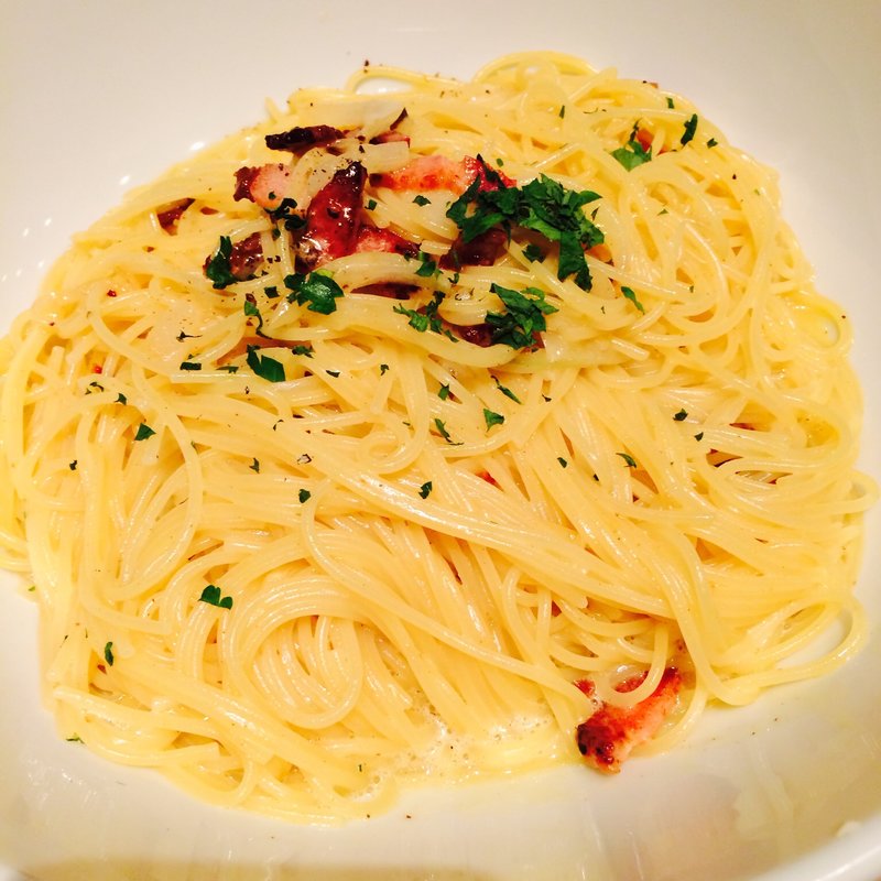 カリカリベーコンのクリーミーカルボナーラ(釜あげスパゲティ　すぱじろう 六本木店 （釜あげスパゲティ　すぱじろう　六本木）)
