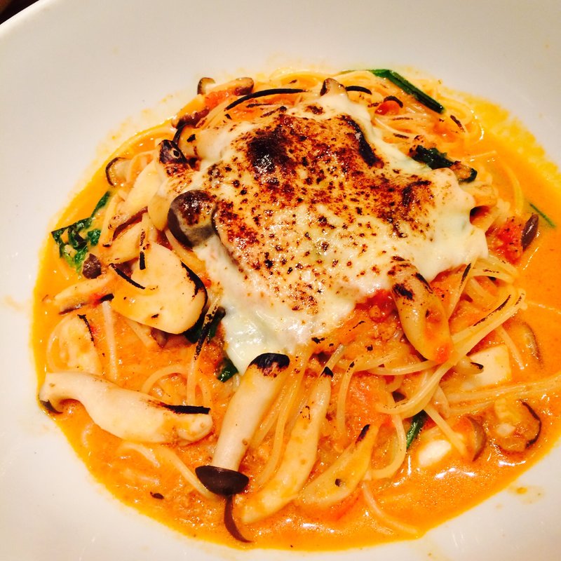 いろいろきのこのラザニア風クリームミートすぱ(釜あげスパゲティ　すぱじろう 六本木店 （釜あげスパゲティ　すぱじろう　六本木）)