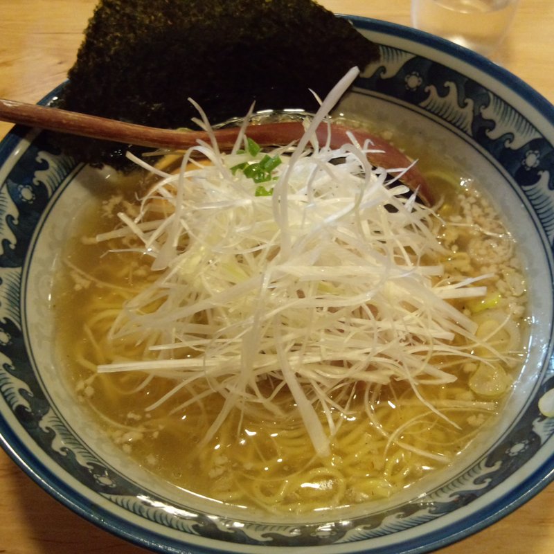 塩らーめん（細麺）＋ネギ (らーめん殿)