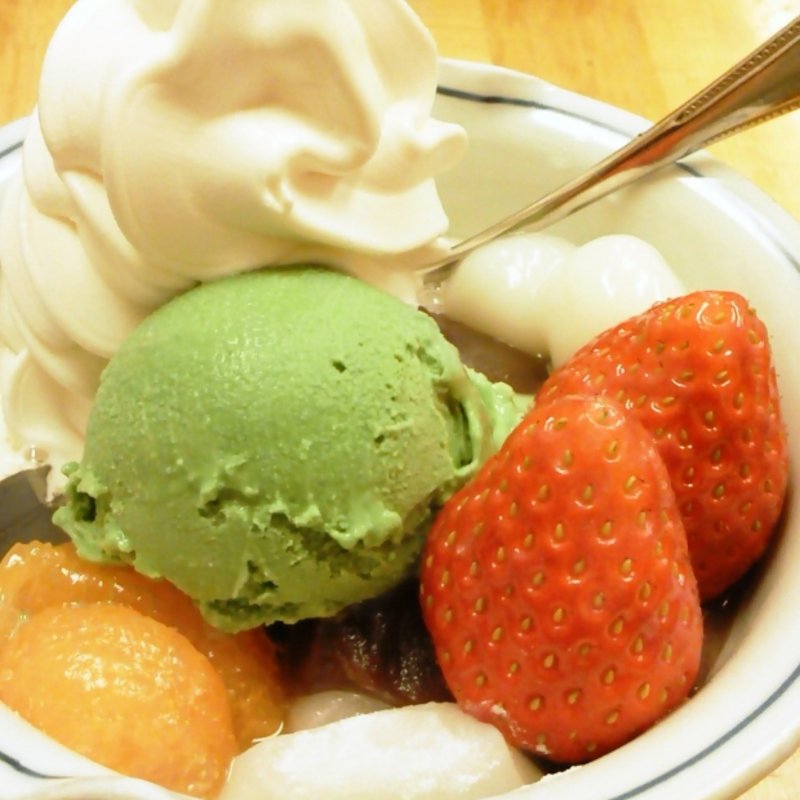 抹茶白玉クリームあんみつ(あんみつ みはし 東京駅一番街店)