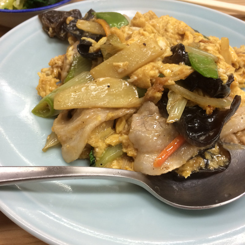 キクラゲと玉子炒(七面鳥 )