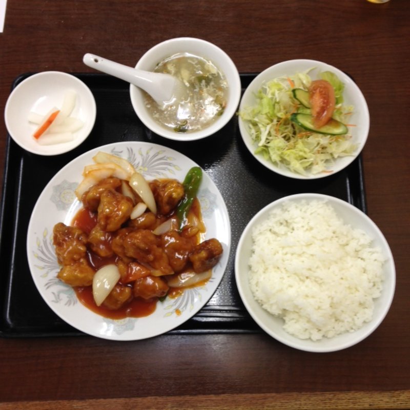 酢豚（黒）定食(中華料理 家宴 京急蒲田西口店 （チュウカリョウリ 