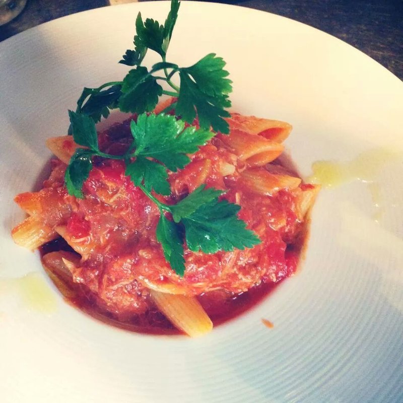 とりのペンネアマリリチャーナ(クッチーナ ベジターレ マルヨシ （【旧店名】SAKAYA CAFE MARUYOSHI）)