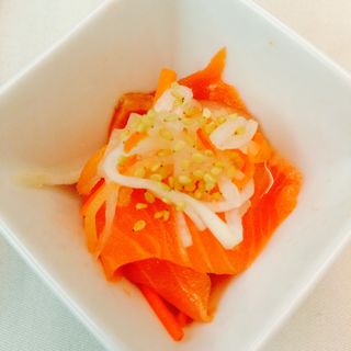 紅白なますとスモークサーモン(BEDD SKY AUBERGE by JAL)