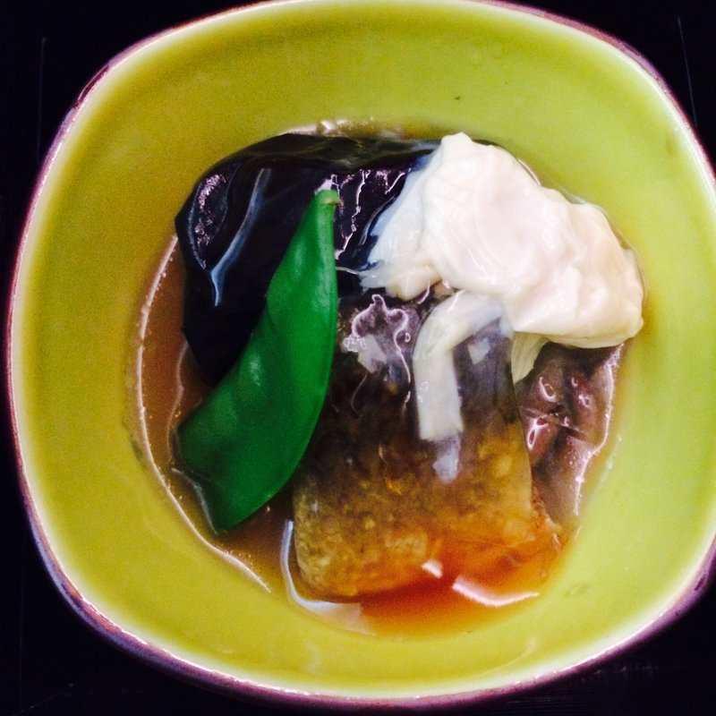 茄子ととろ湯葉べっこ美味あんかけ(BEDD SKY AUBERGE by JAL)