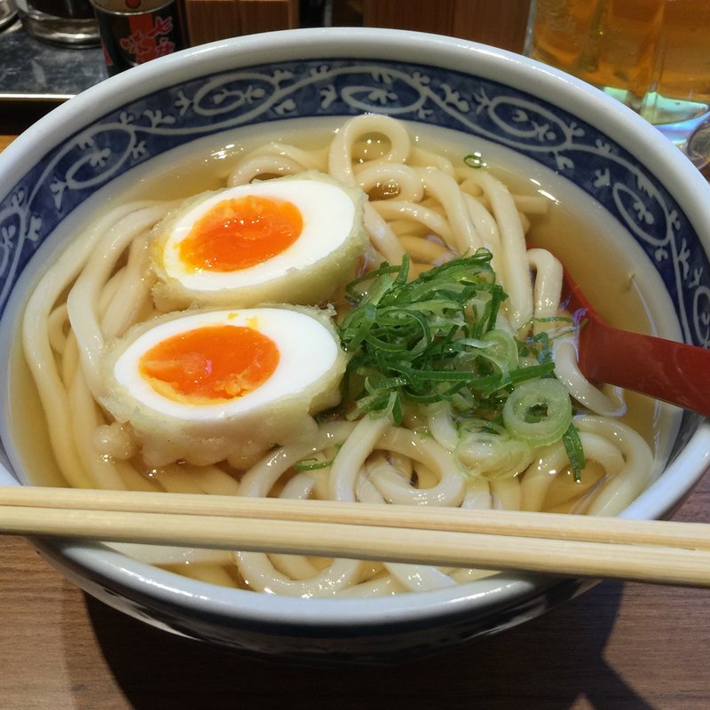 かけうどん　半熟卵天(うどん宮武 )