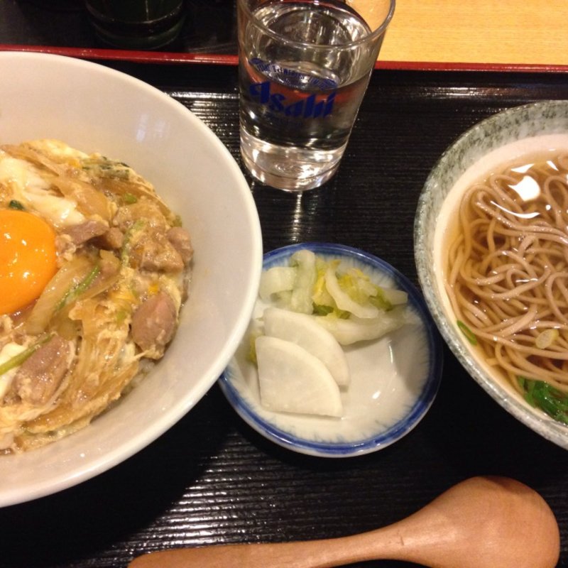 鴨丼ぶり＋ミニそば(そば処 北浜更科)