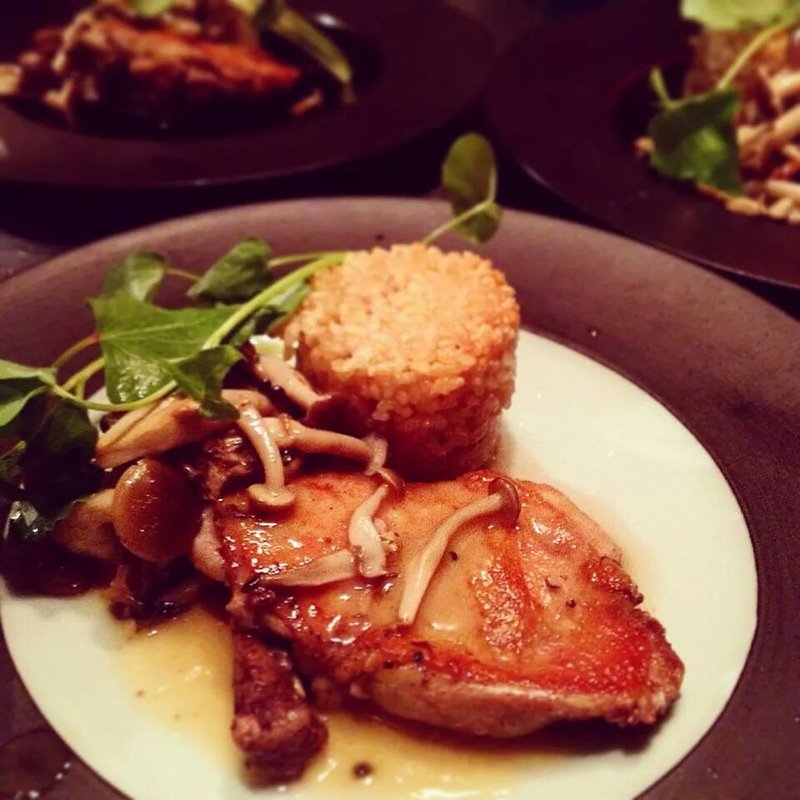 鶏のローストきのこソース(クッチーナ ベジターレ マルヨシ （【旧店名】SAKAYA CAFE MARUYOSHI）)