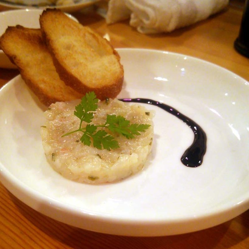 帆立と甘エビのタルタル(やきとん かなめ )