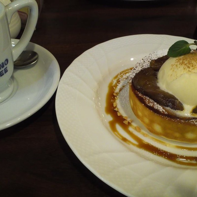 スフレパンケーキ(キャラメルリンゴ)(星乃珈琲)