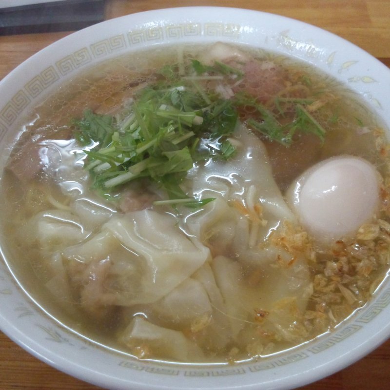 塩ワンタンメン＋味付玉子(支那そば 一麺 豊里店 )