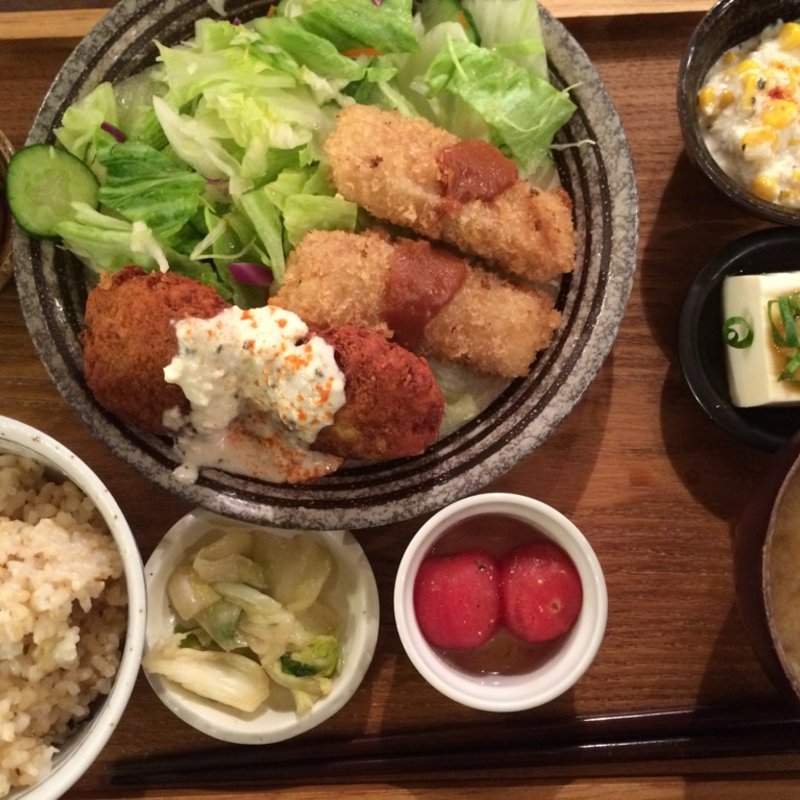 おからあげプレート（チリマヨor塩）(ムモクテキカフェ （mumokuteki cafe）)