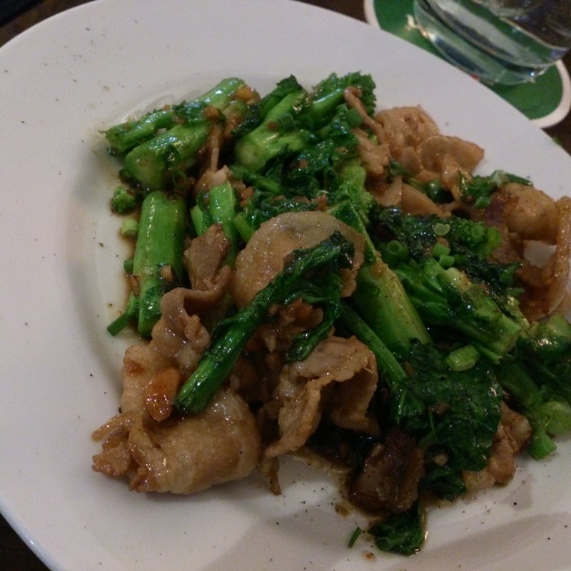 春菊と豚の生姜焼きサラダ(Pour~cafe')