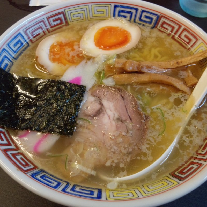 中華ソバ塩＋煮玉子(中華ソバ鳴門)