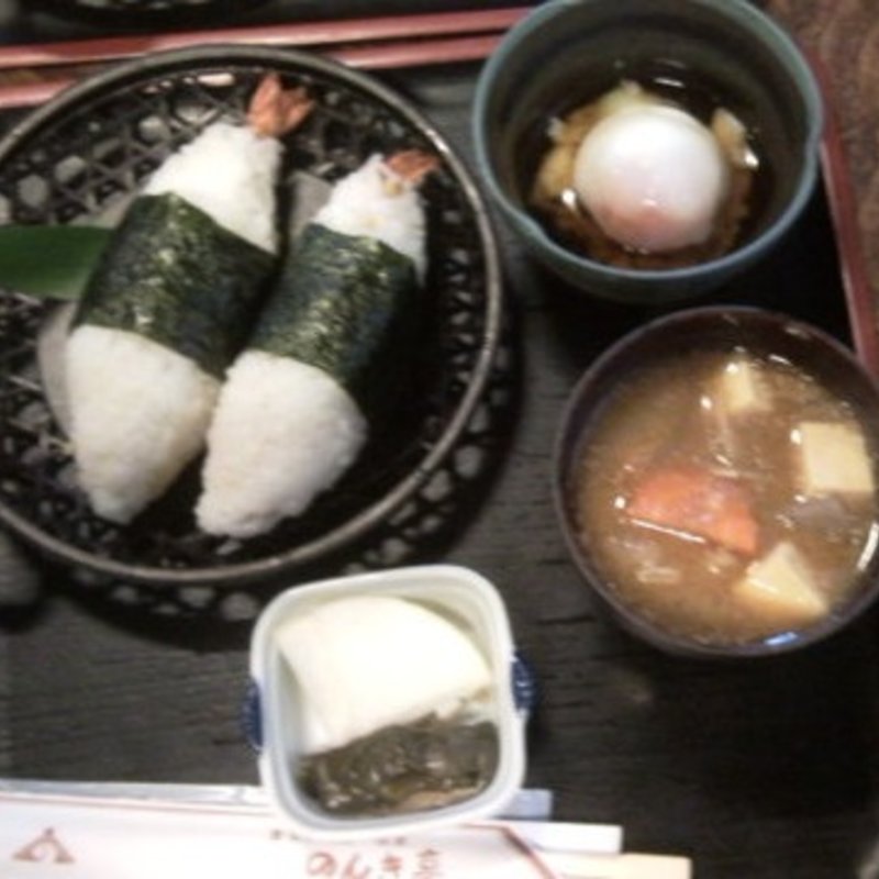 天むす定食(のんき亭)