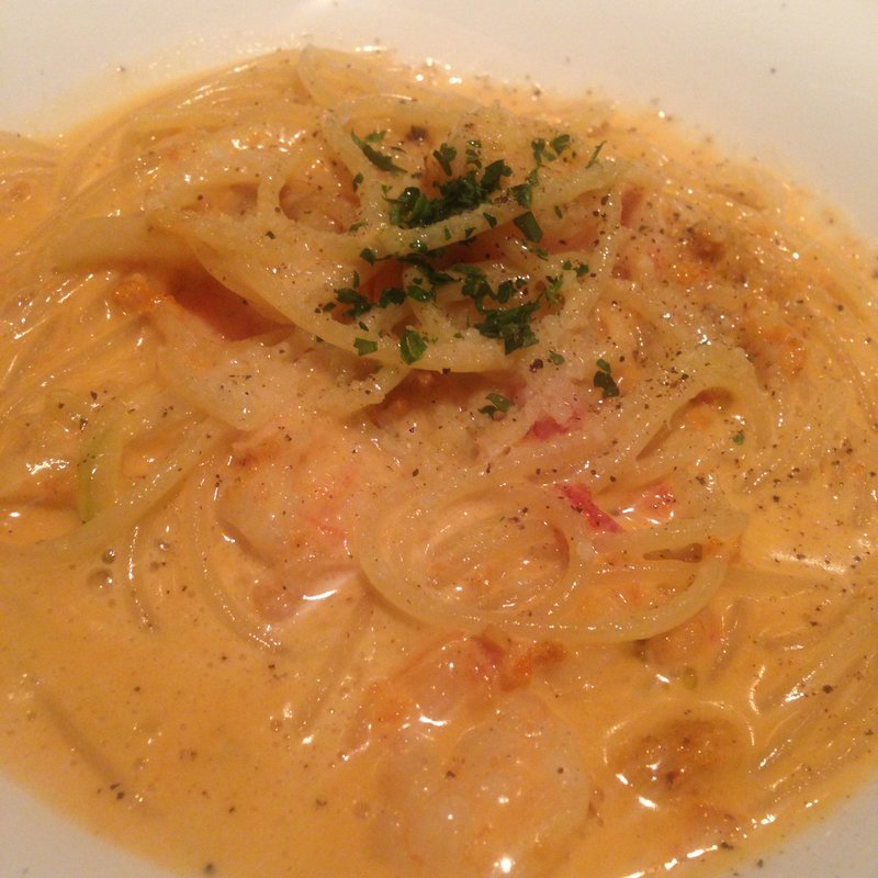 たっぷりウニのクリームパスタ(富士屋本店グリルバー)