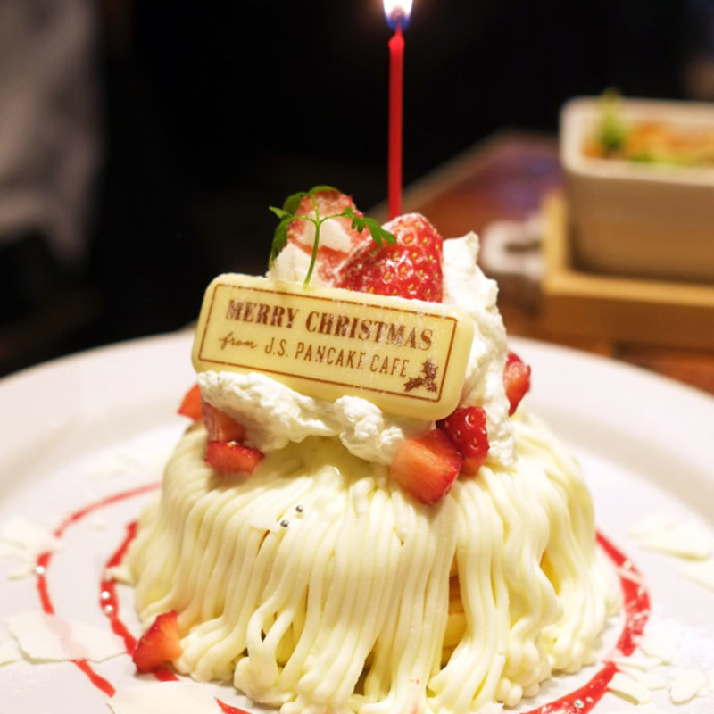 ベリーチーズクリスマスパンケーキ(J.S. PANCAKE CAFE 中野セントラルパーク店)