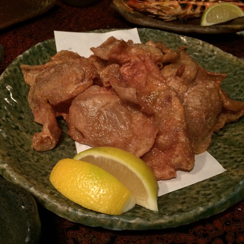 Crispy chicken skins(炙家鐵玄 中目黒店)