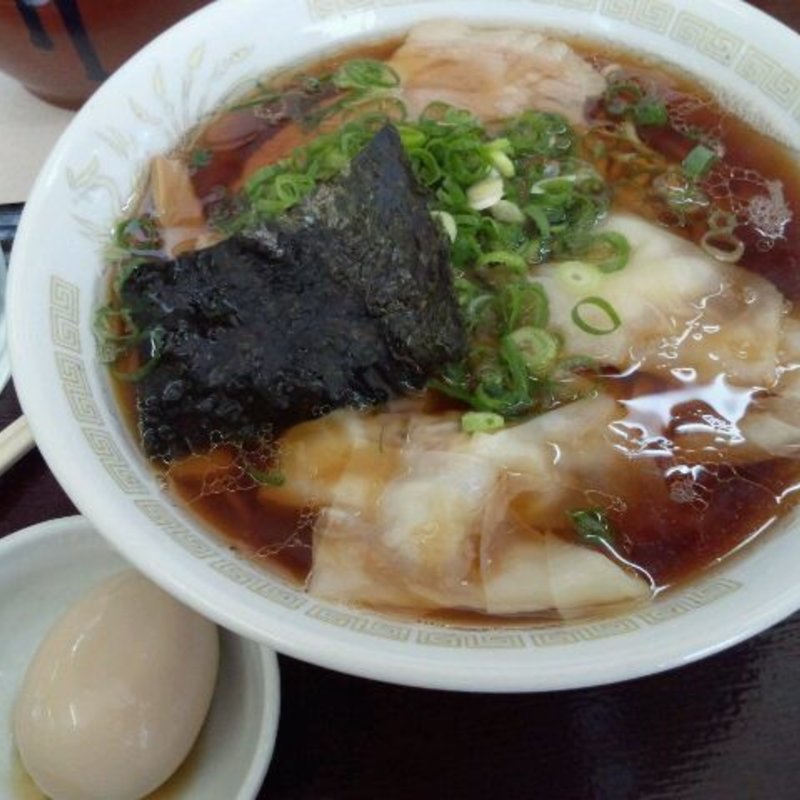 正油ワンタンメン ＋ 味付玉子(支那そば一麺 （しなそばいちめん）)