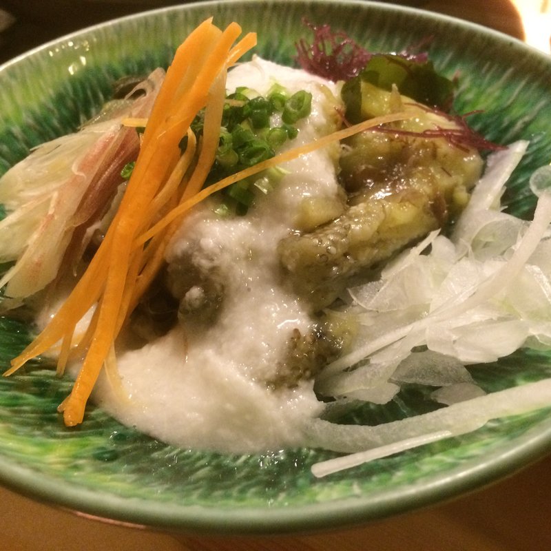 茄子の山かけ(八金 なんば店 （ハチキン）)