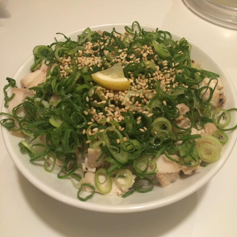 Mini chicken & scallion donburi(ラーメン 九月堂 渋谷)