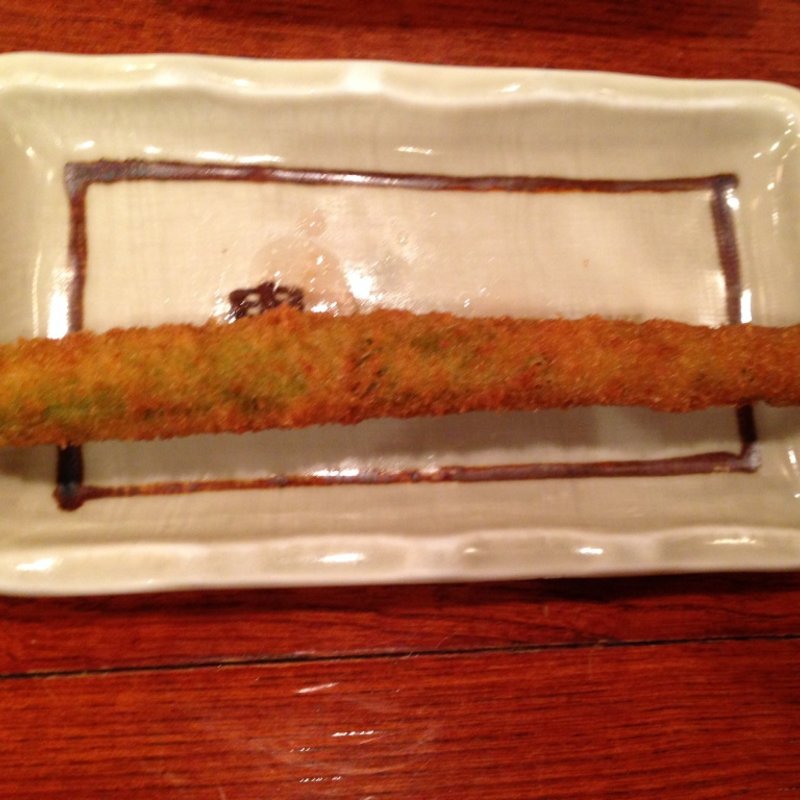 串かつ　生グリーンアスパラ(串八 槙島店 （くしはち）)